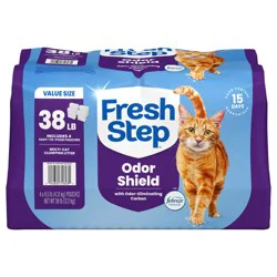 Fresh Step Odor Shield Multi Cat Clumping Litter with Febreze Freshness, 38 lb?(4 x 9.5 lb Pouch)