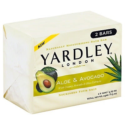 slide 1 of 1, Yardley London Bar Soap Aloe And Avocado, 2 ct