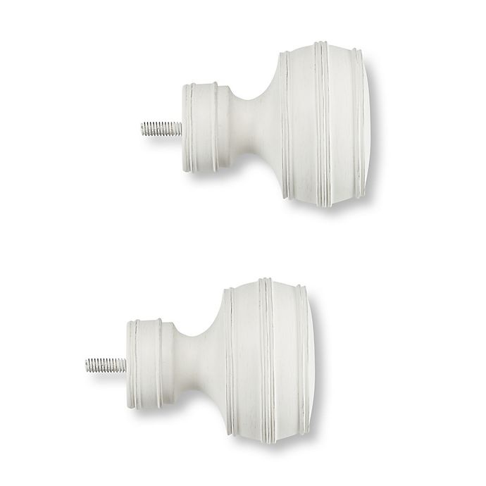 slide 1 of 2, Cambria Premier Doorknob Finals - Weathered White, 2 ct