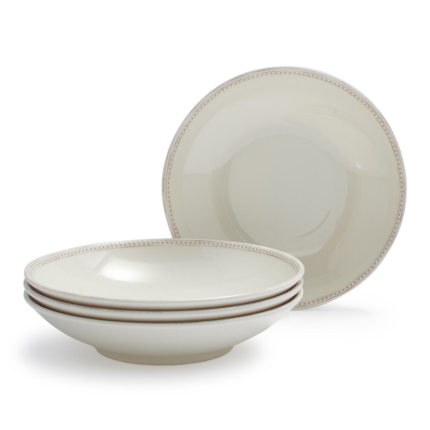 slide 1 of 1, Sur La Table Pearl Melamine Pasta Bowls, White, 4 ct