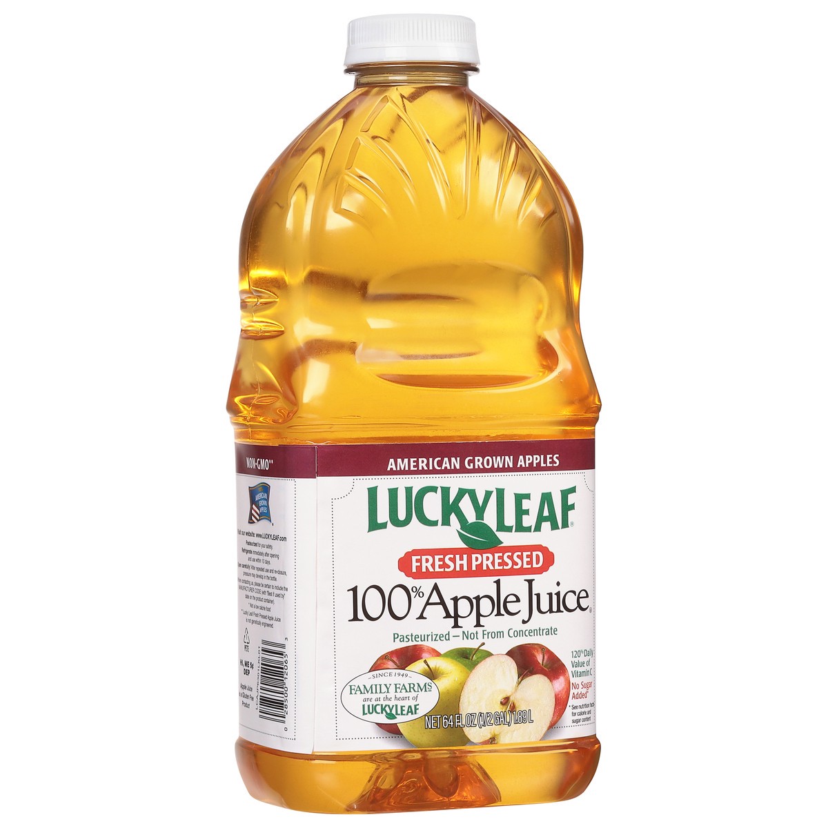 slide 8 of 12, Lucky Leaf Fresh Pressed Apple Juice 64 oz., 64 fl oz