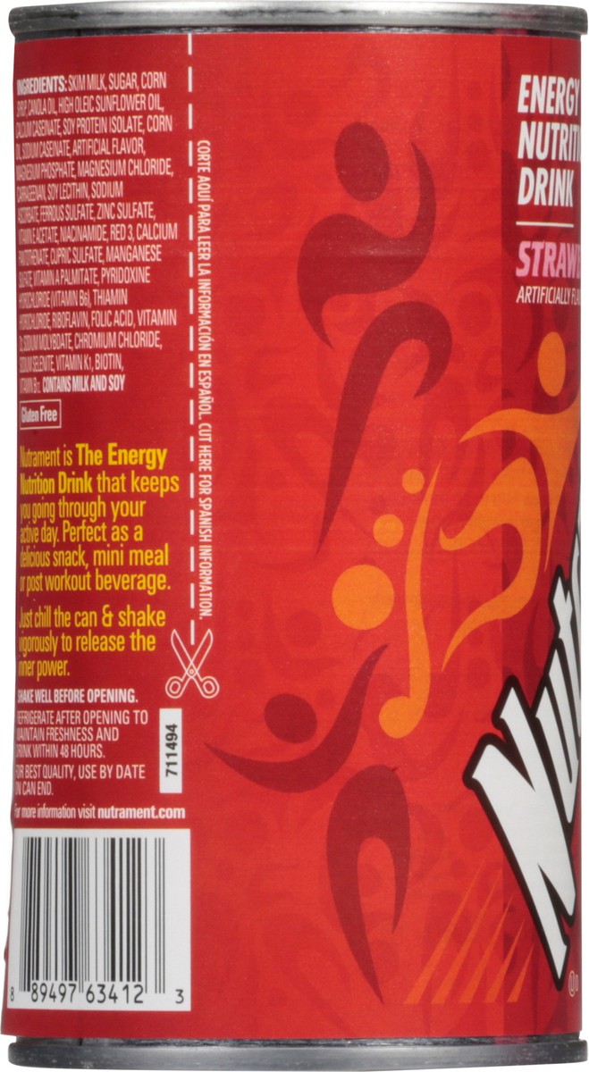 slide 11 of 13, Nutrament Strawberry Energy Nutrition Drink - 12 fl oz, 12 fl oz