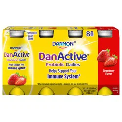 Dannon DanActive Probiotic Dailies Strawberry Dairy Drink, 3.1 Oz., 8 Count