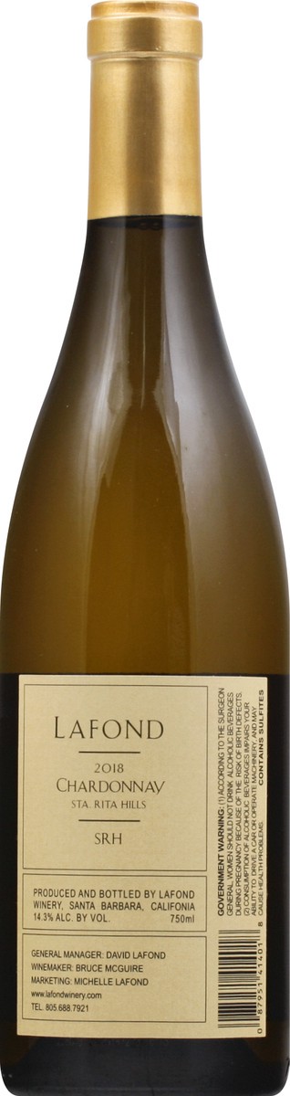 slide 2 of 9, Lafond 2018 Santa Rita Hills Chardonnay 750 ml, 750 ml