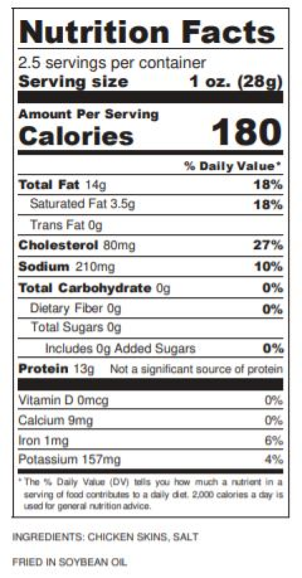 slide 4 of 4, Flock Original Chicken Skin Crisps, 2.5 oz