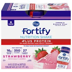 Kroger Strawberry Nutrition Shake- 6 ct
