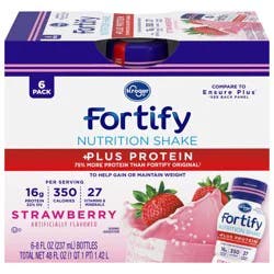 Kroger Strawberry Nutrition Shake- 6 ct