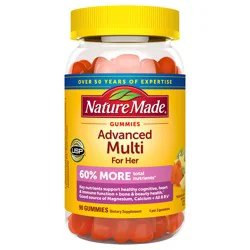 Nature Made Advanced Womens Gummy Multivitamins with Magnesium Citrate, Calcium, B Vitamins, Multivitamin Gummies for Women, 90 Multi Vitamin Gummies, 30 Day Supply
