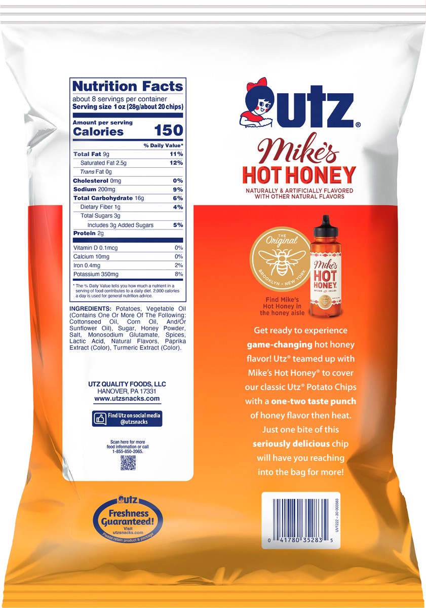 slide 6 of 7, Utz Hot Honey Potato Chips, 7.75 oz