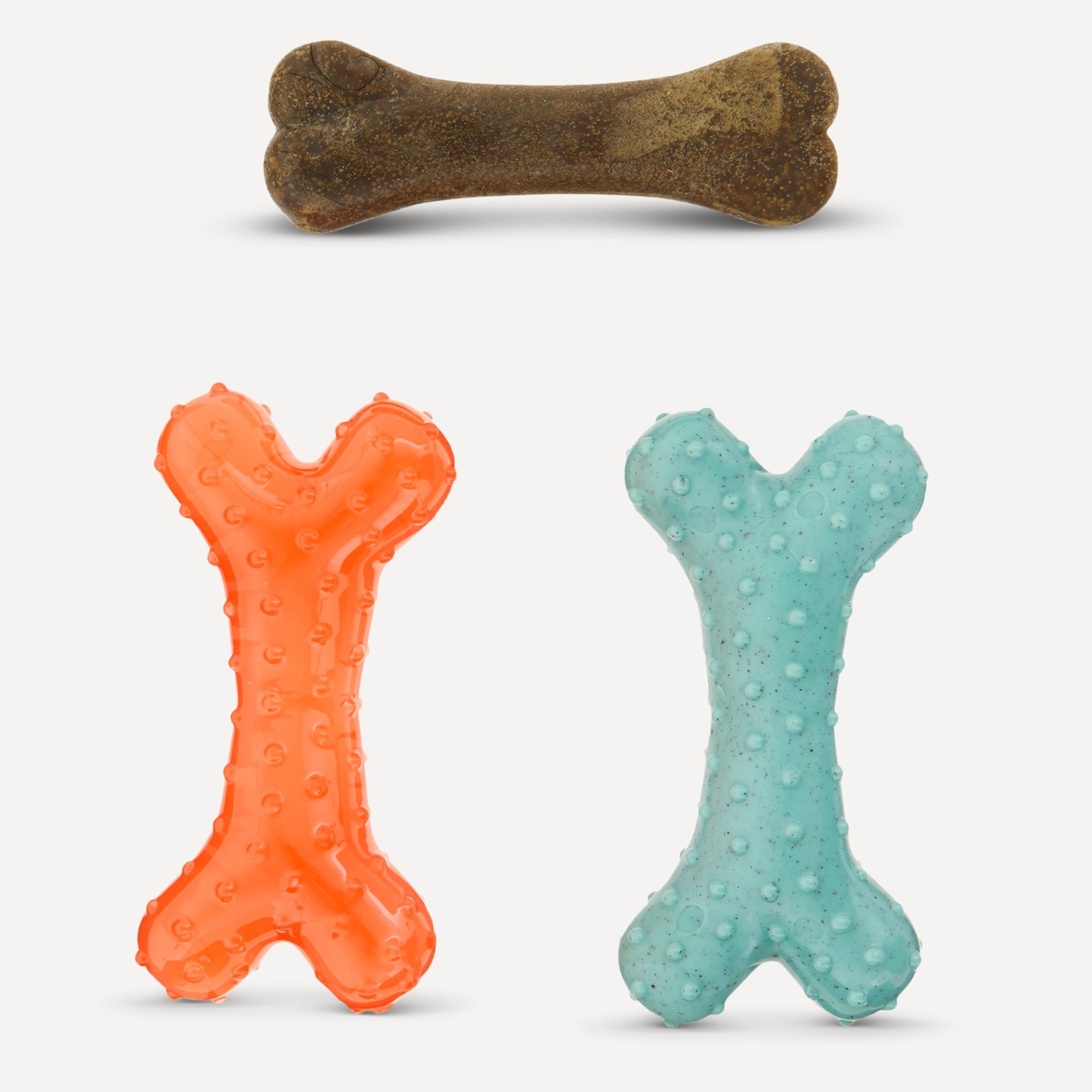 slide 1 of 1, Joyhound Top Paw Boss Bones Nylon Puppy Chew Dog Toy - 3 Pack, SM