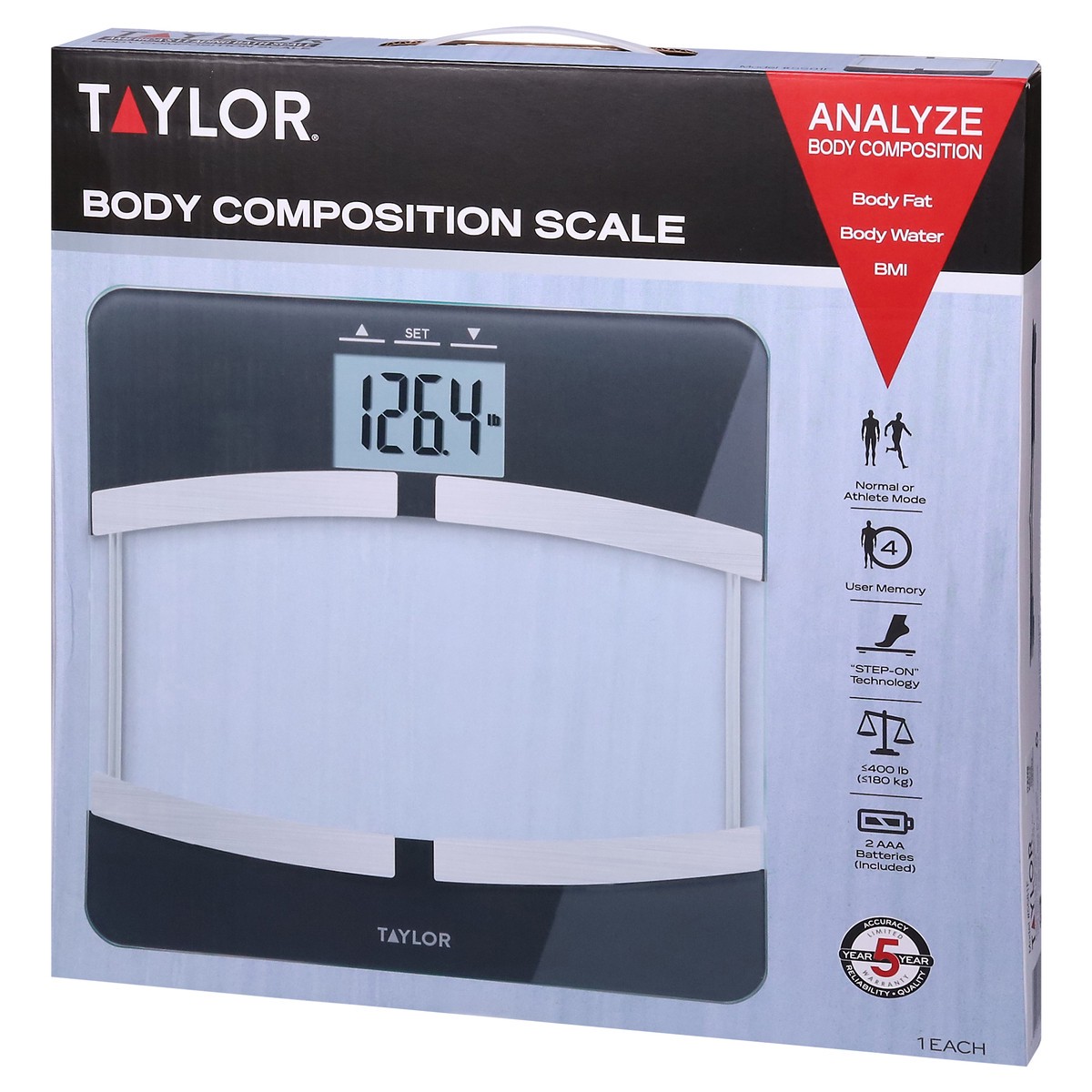 slide 3 of 9, Taylor Body Composition Scale 1 ea, 1 ct