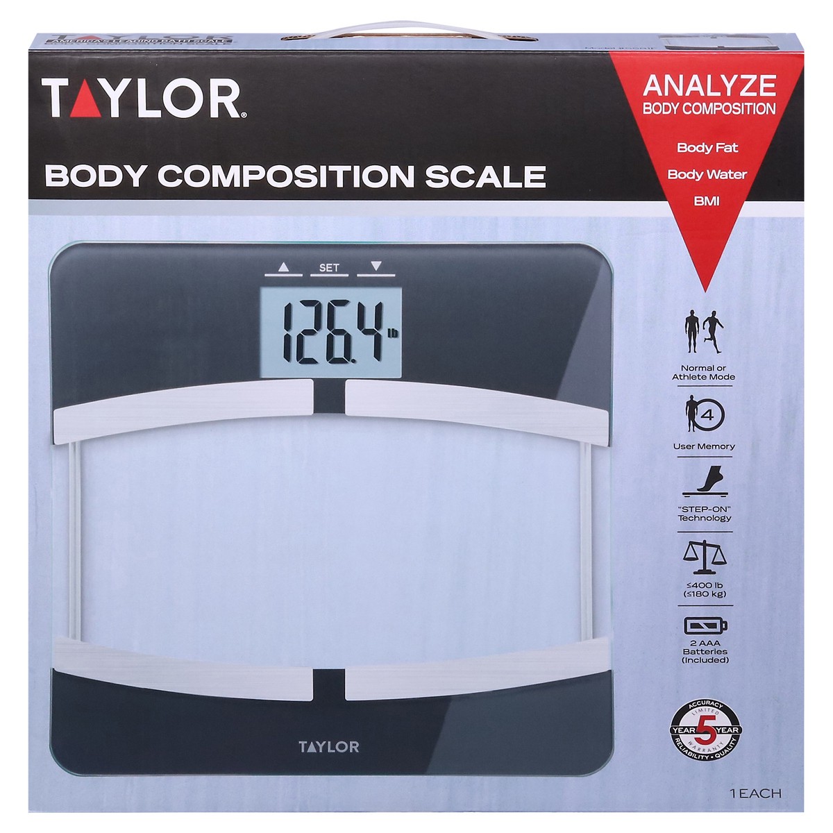 slide 1 of 9, Taylor Body Composition Scale 1 ea, 1 ct