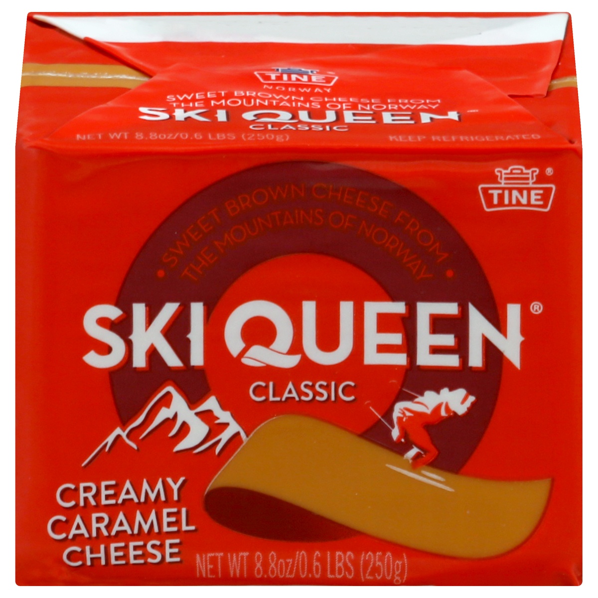 slide 1 of 8, Ski Queen Gjetost Norwegian Cheese, 8 oz