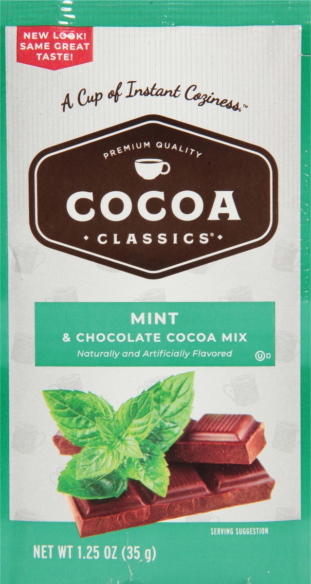 slide 11 of 13, Cocoa Classics Mint & Chocolate Cocoa Mix - Naturally and Artificially Flavored, 1.25 oz