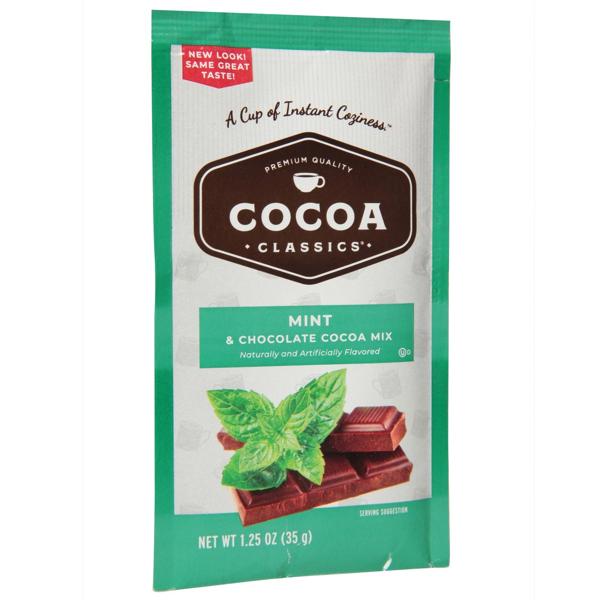 slide 6 of 13, Cocoa Classics Mint & Chocolate Cocoa Mix - Naturally and Artificially Flavored, 1.25 oz