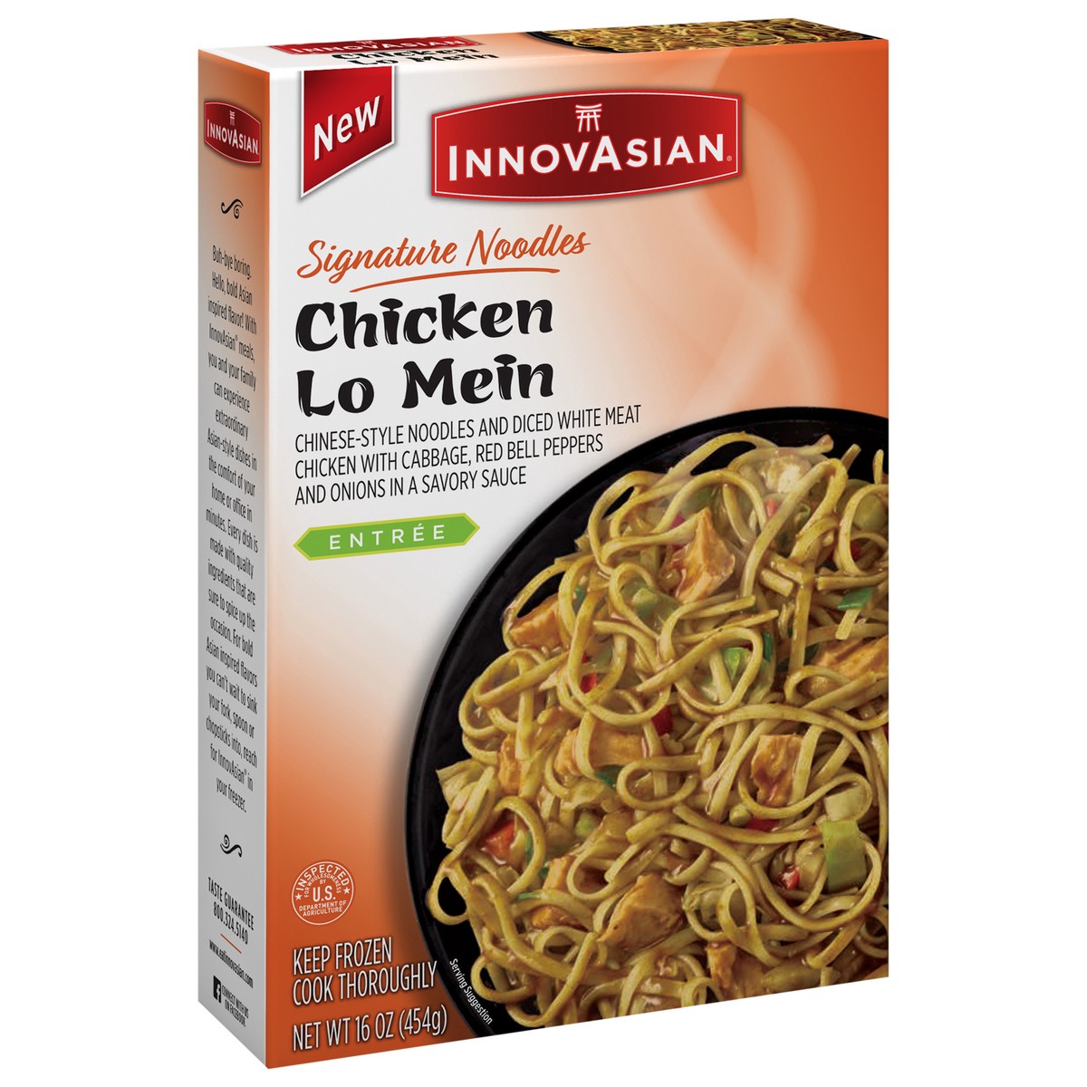 slide 7 of 14, InnovAsian Chicken Lo Mein (Frozen), 16 oz