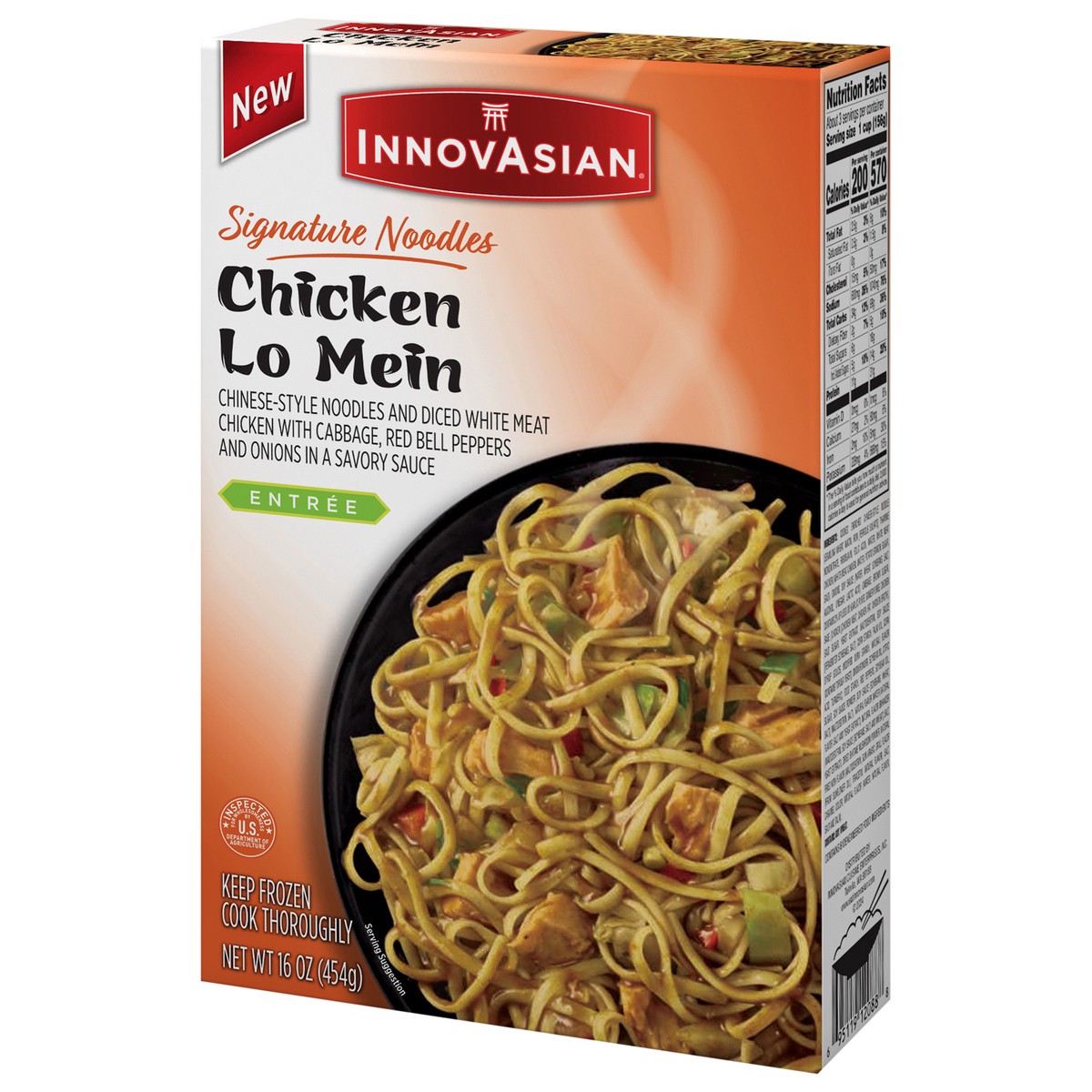 slide 10 of 14, InnovAsian Chicken Lo Mein (Frozen), 16 oz