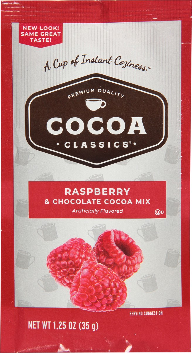 slide 9 of 13, Cocoa Classics Raspberry & Chocolate Cocoa Mix - Artificially Flavored, 1.25 oz
