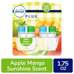 Febreze Plug Air Freshener Odor-Fighting Scented Oil Dual Refill Apple Mango Sunshine