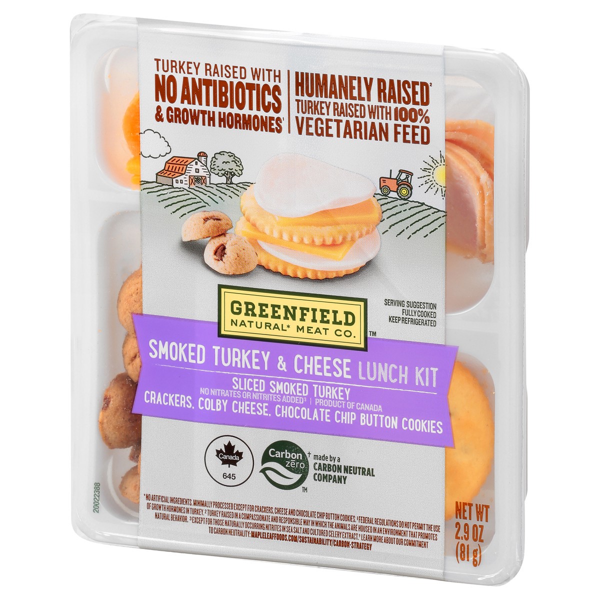 slide 5 of 11, Greenfield Lunch Kit, Smoked Turkey & Colby Cheese, 2.9 oz, 2.9 oz