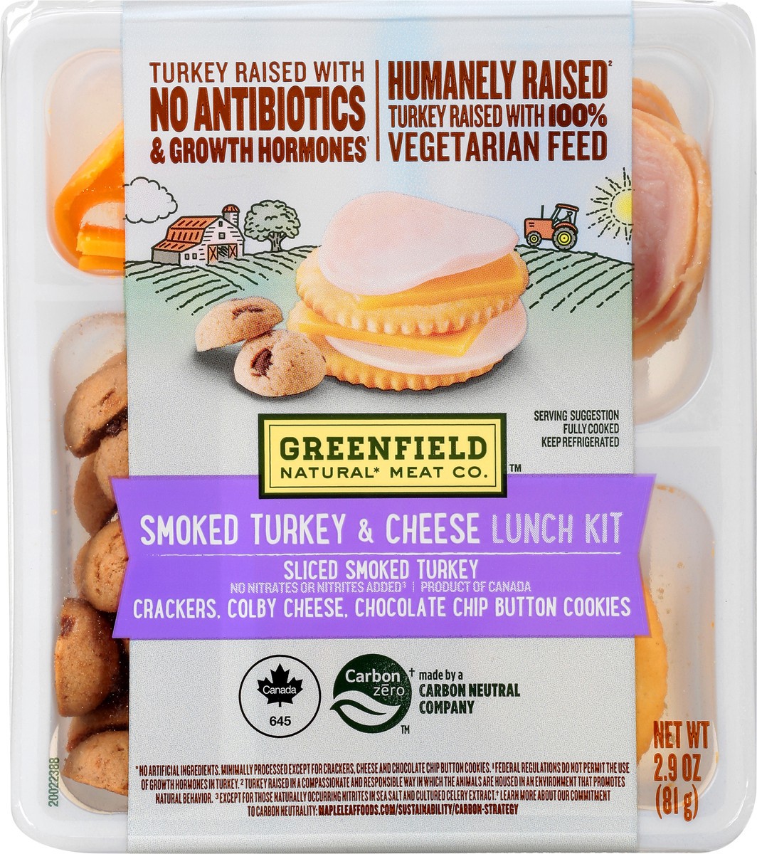 slide 7 of 11, Greenfield Lunch Kit, Smoked Turkey & Colby Cheese, 2.9 oz, 2.9 oz