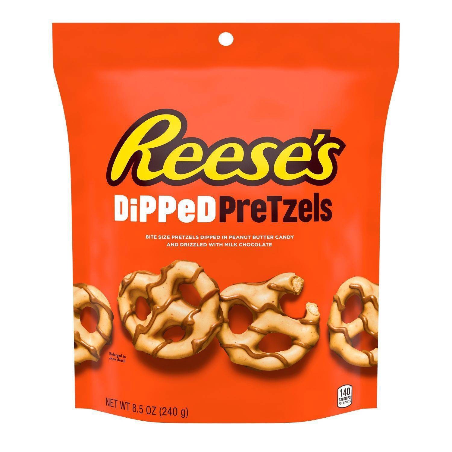 slide 1 of 7, Reese's Milk Chocolate Peanut Butter Dipped Pretzels Bag, 8.5 oz, 8.5 oz