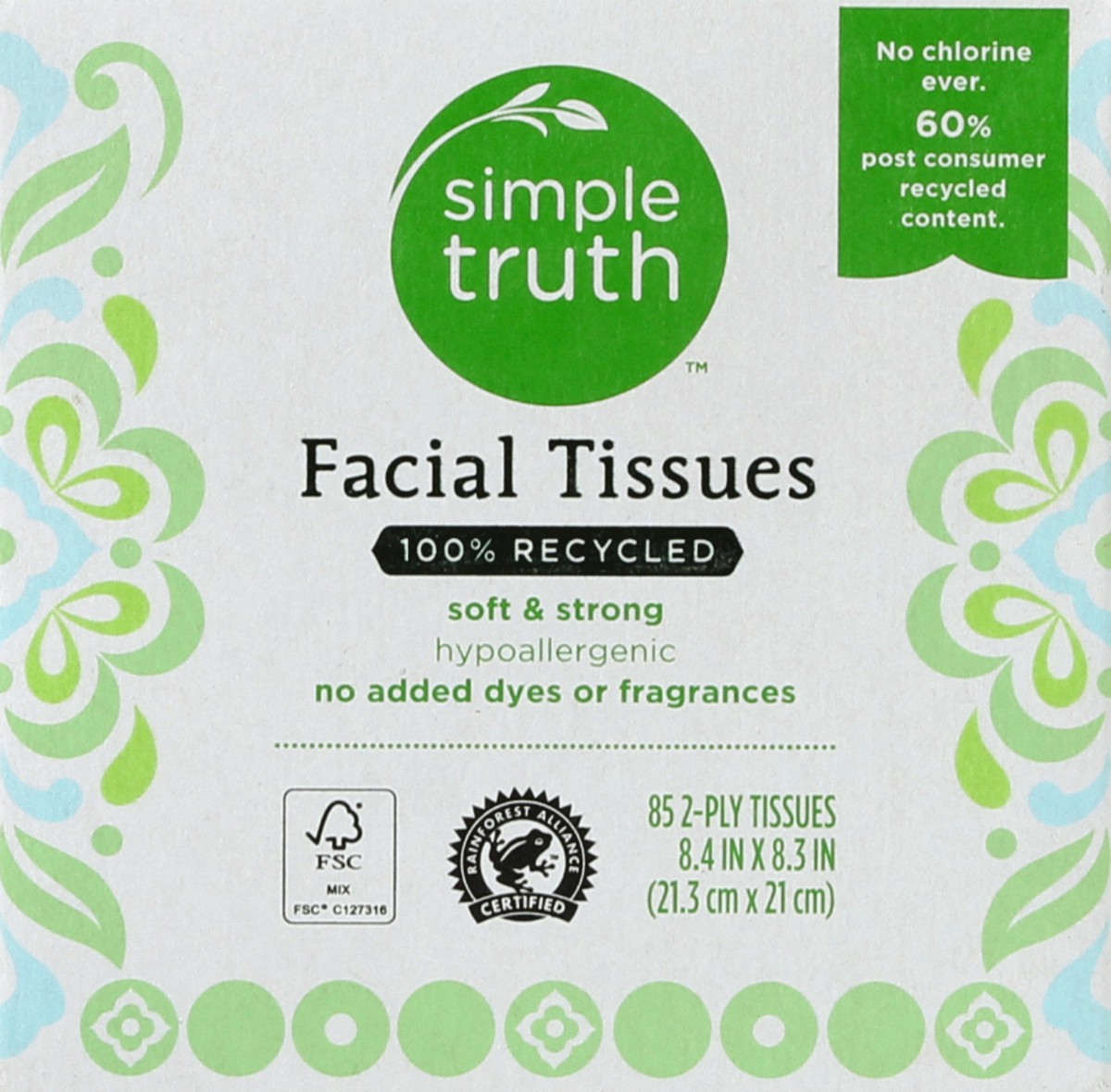 slide 3 of 4, Simple Truth Facial Tissues 85 ea, 85 ct