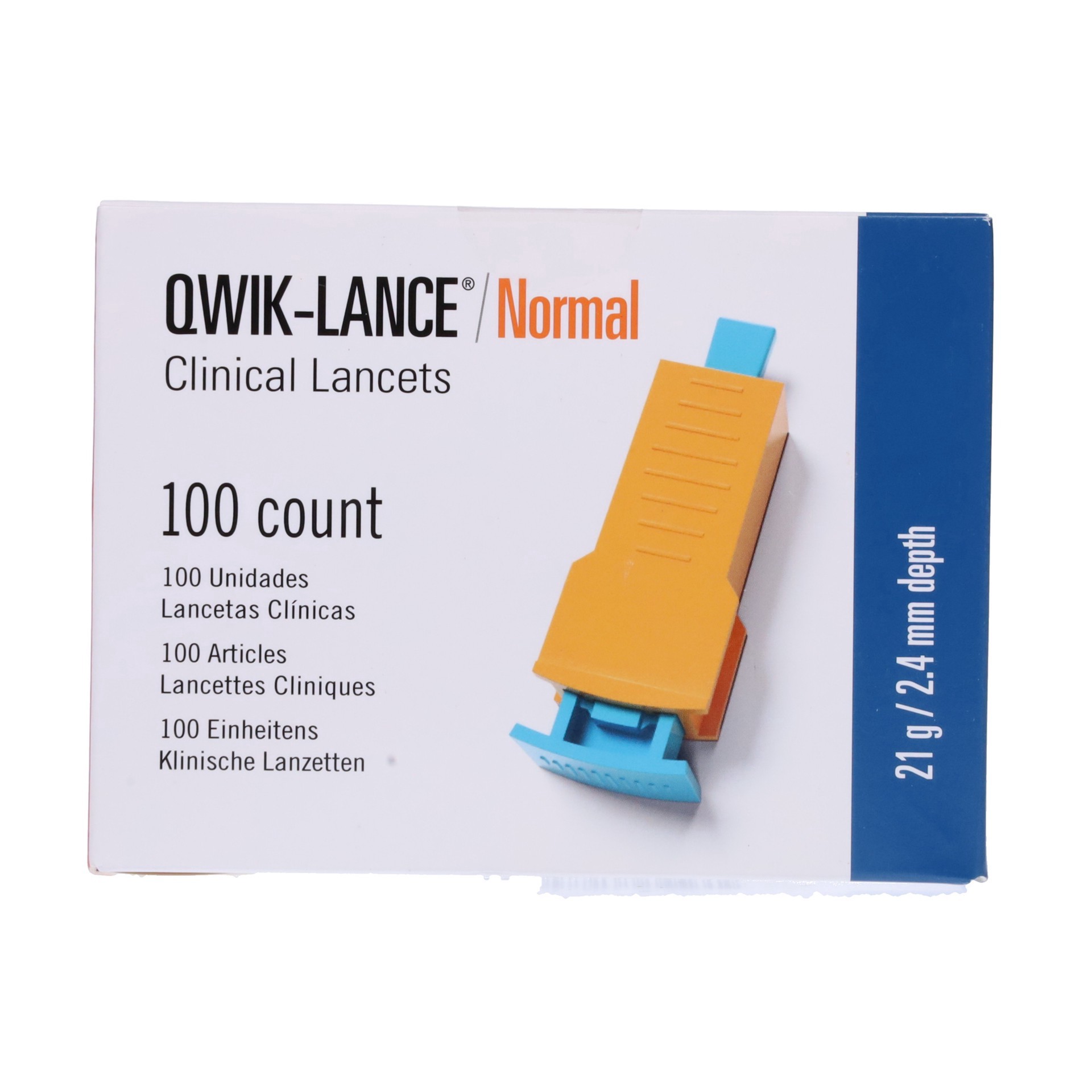 slide 1 of 1, Qwik-Lance Normal Clinical Lancets RQN-100, 100 ct