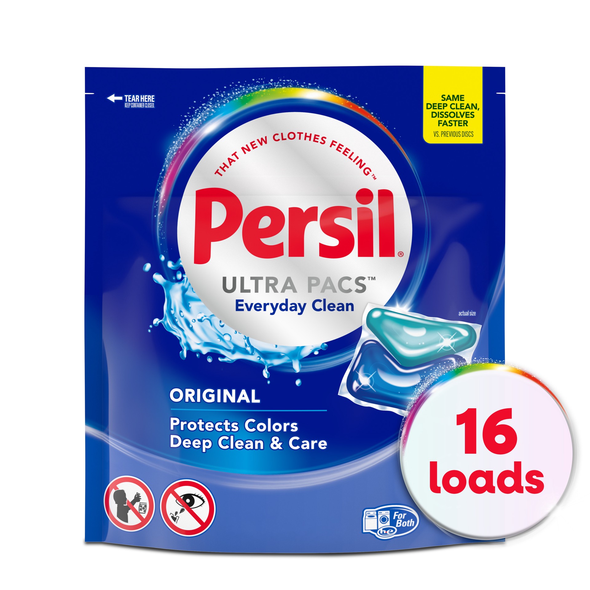 slide 3 of 3, Persil Ultra Pacs Original Everyday Clean Laundry Detergent, 16 count, 16 ct