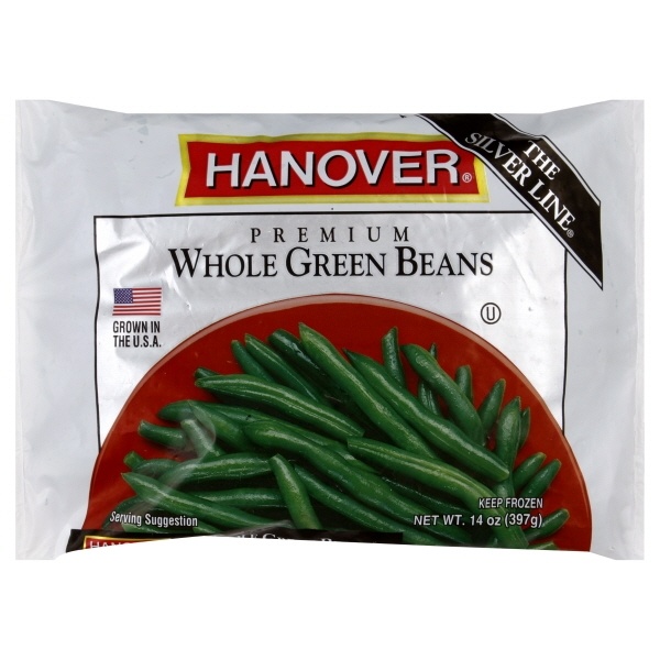 slide 1 of 1, Hanover Premium Whole Green Beans, 14 oz