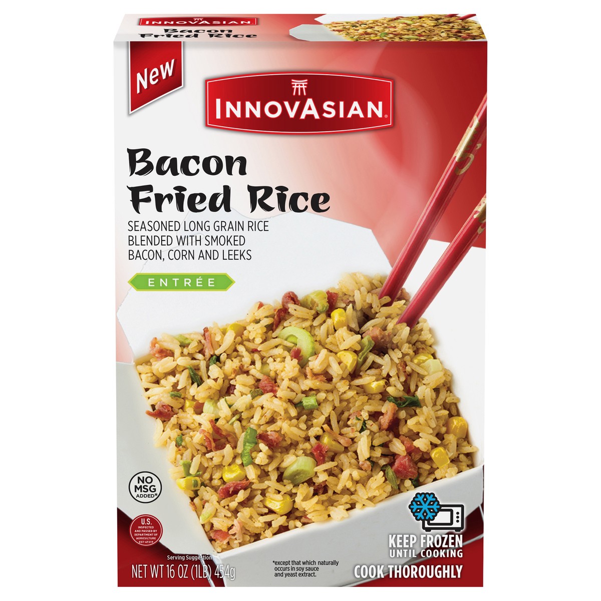 slide 2 of 14, InnovAsian Bacon Fried Rice (Frozen), 16 oz