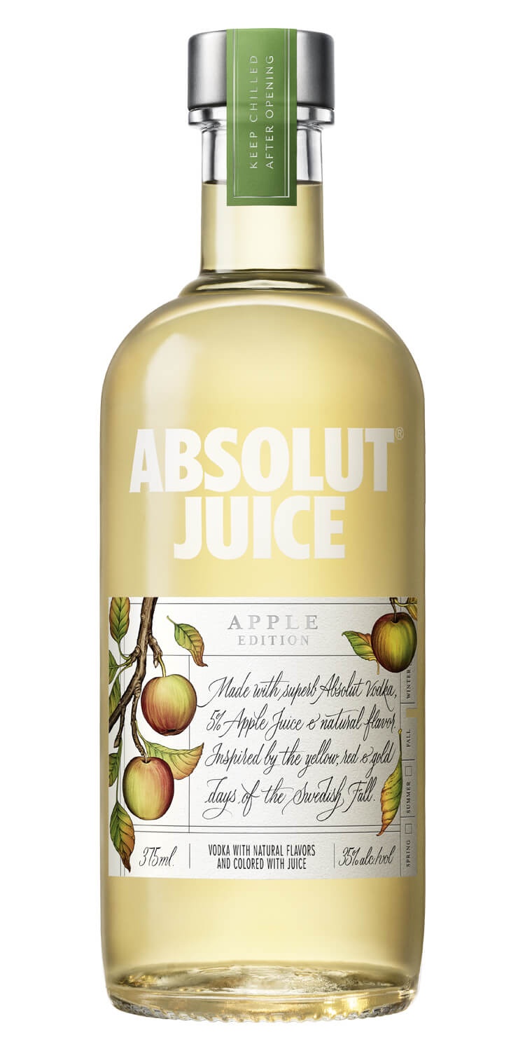 slide 1 of 1, Absolut Juice Apple Vodka, 375 ml