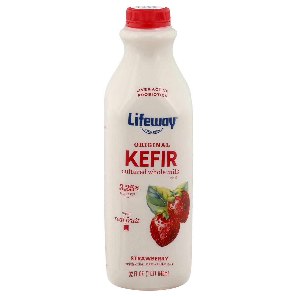 slide 1 of 1, Lifeway Strawberry Whole Milk Kefir, 32 fl oz