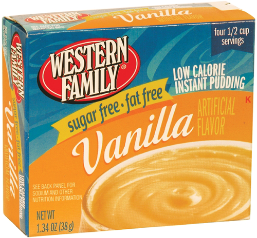 slide 1 of 1, Western Family Instant Sf Vanilla Pudding, 1.34 oz