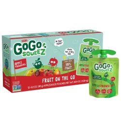 GoGo squeeZ Apple Strawberry Applesauce On The Go Pouches