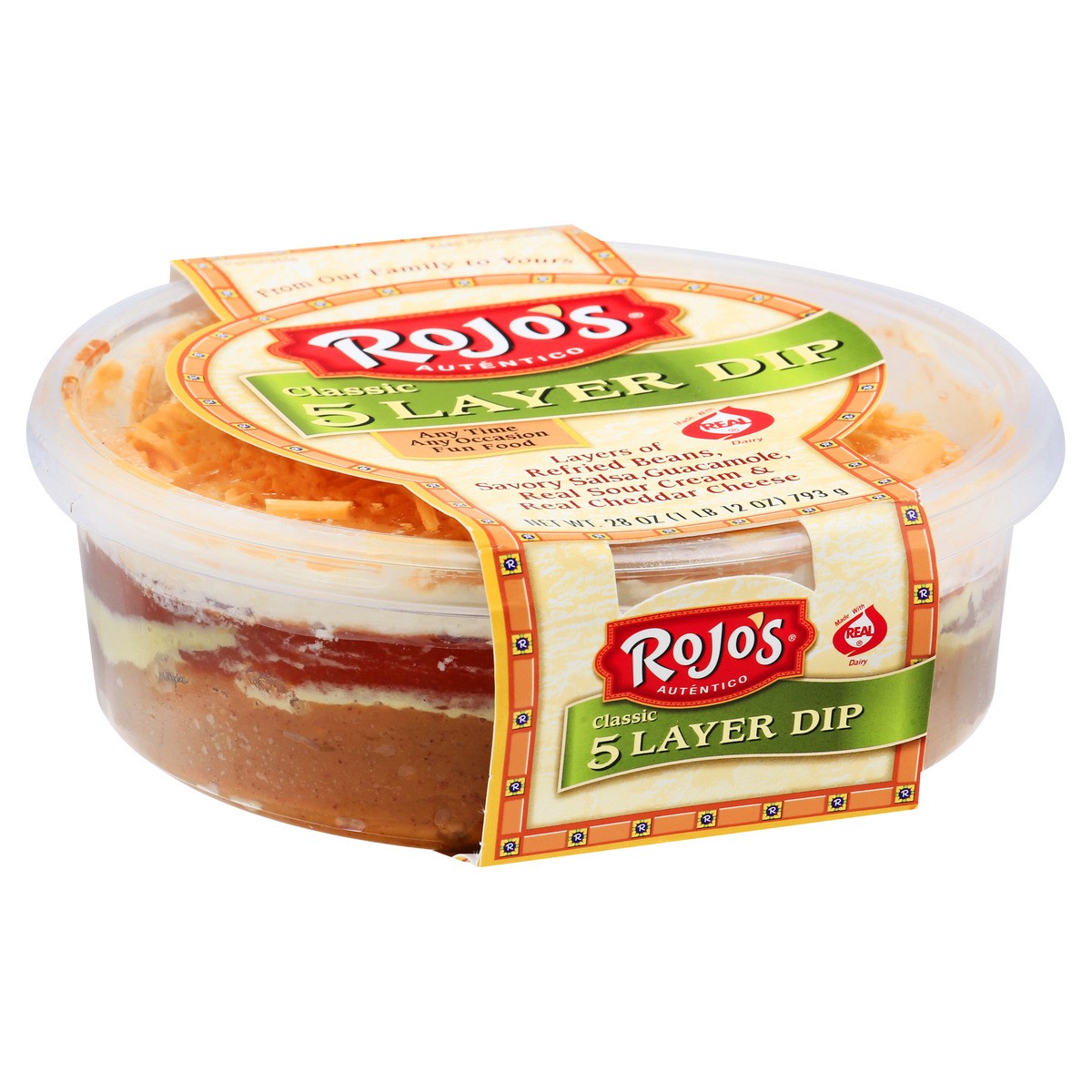 slide 6 of 9, Rojo's Classic 5 Layer Dip 28 oz, 28 oz