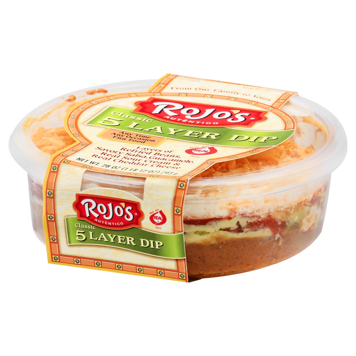 slide 5 of 9, Rojo's Classic 5 Layer Dip 28 oz, 28 oz