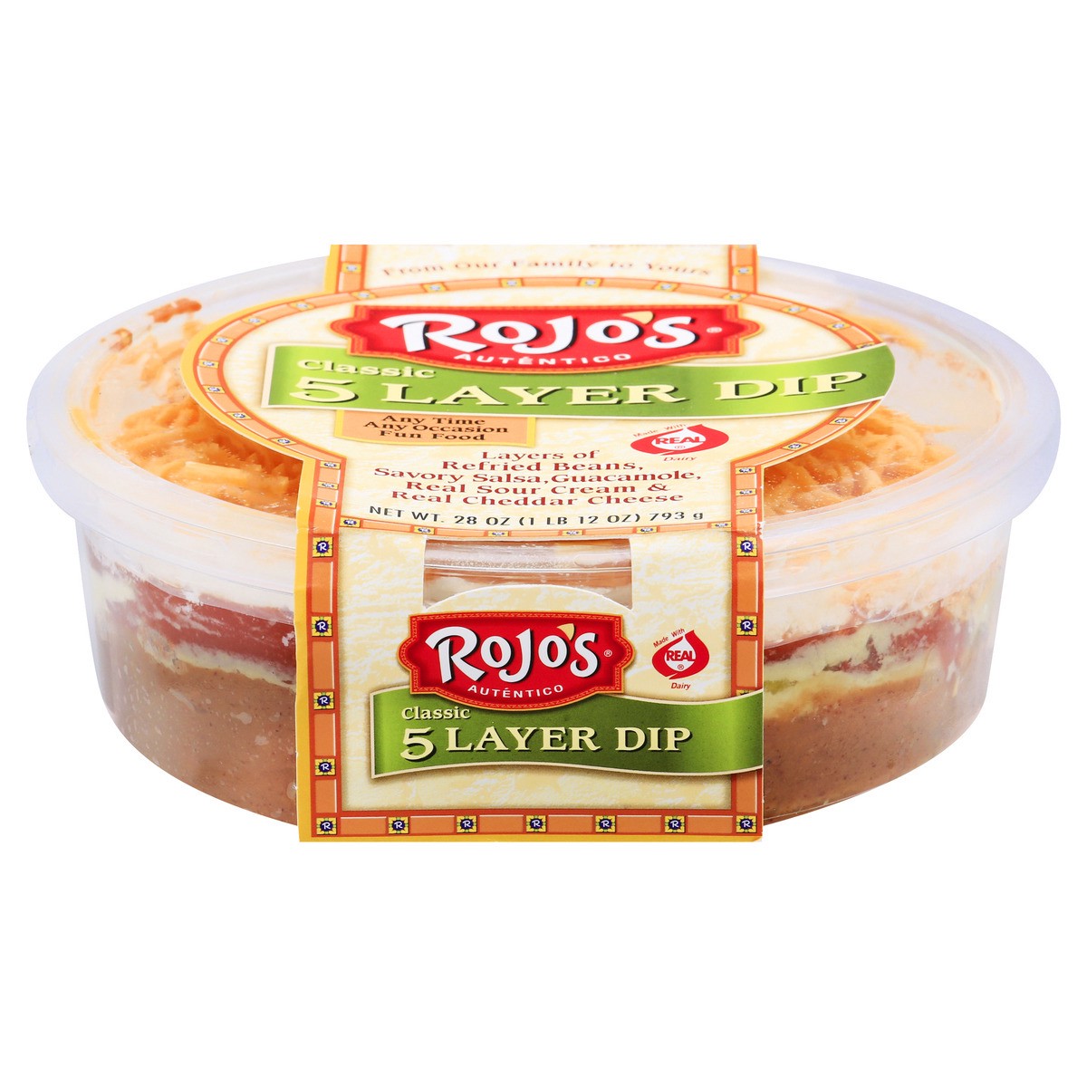 slide 1 of 9, Rojo's Classic 5 Layer Dip 28 oz, 28 oz