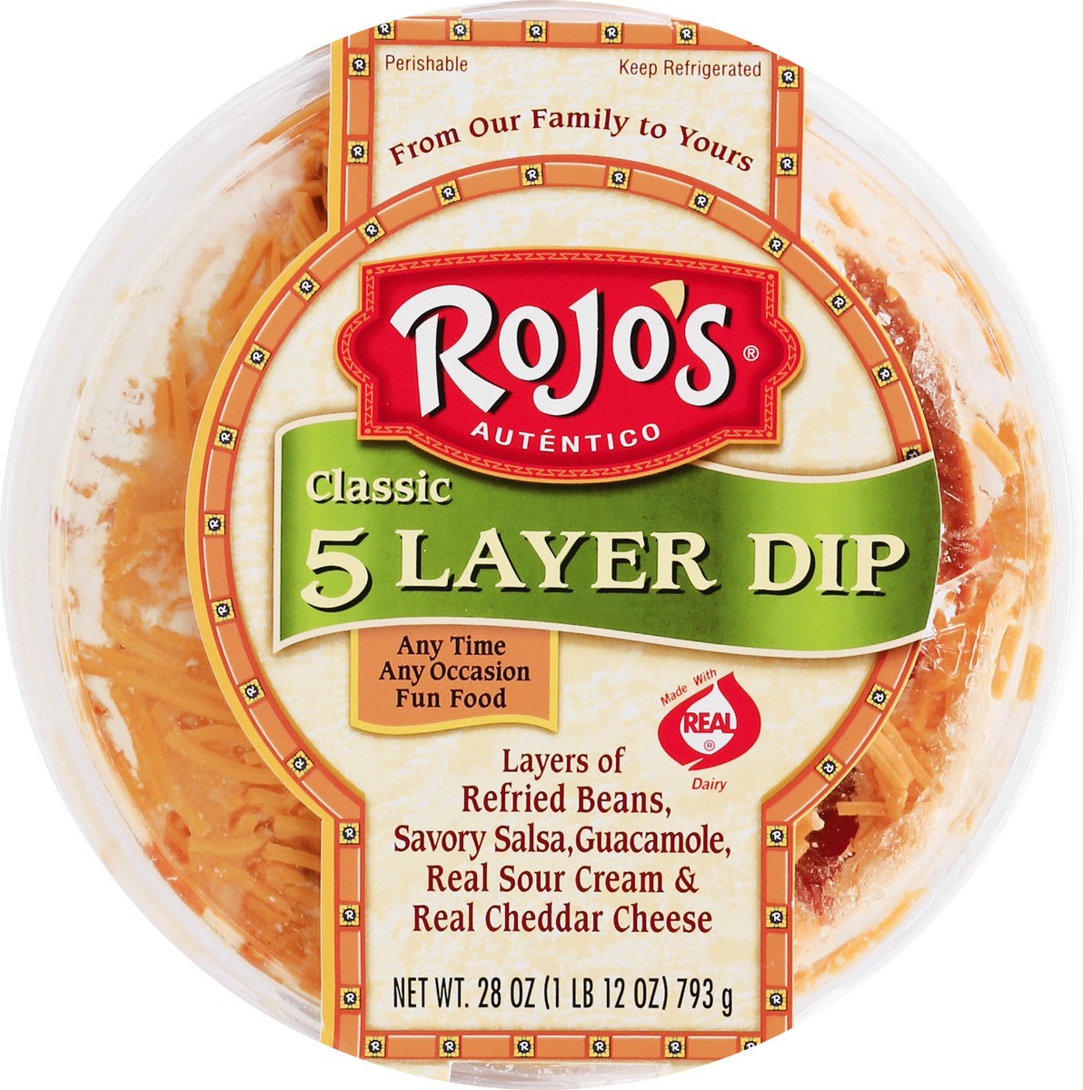 slide 7 of 9, Rojo's Classic 5 Layer Dip 28 oz, 28 oz