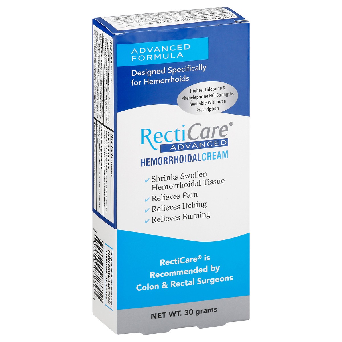 slide 3 of 12, RectiCare Advanced Hemorrhoidal Cream 30 gr, 1.06 oz