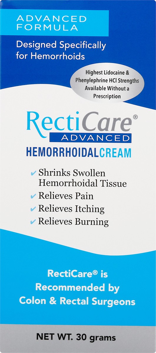 slide 6 of 12, RectiCare Advanced Hemorrhoidal Cream 30 gr, 1.06 oz