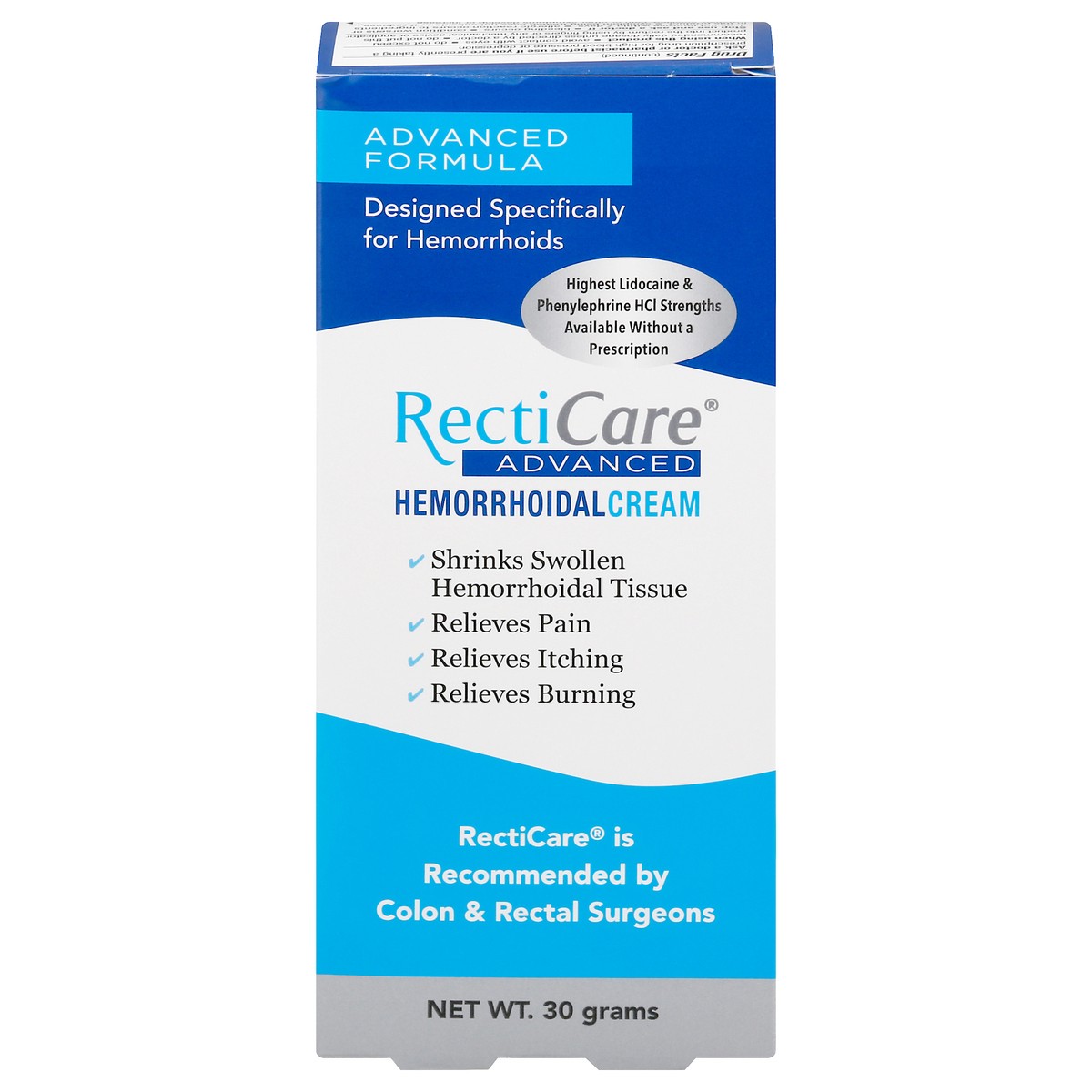 slide 1 of 12, RectiCare Advanced Hemorrhoidal Cream 30 gr, 1.06 oz