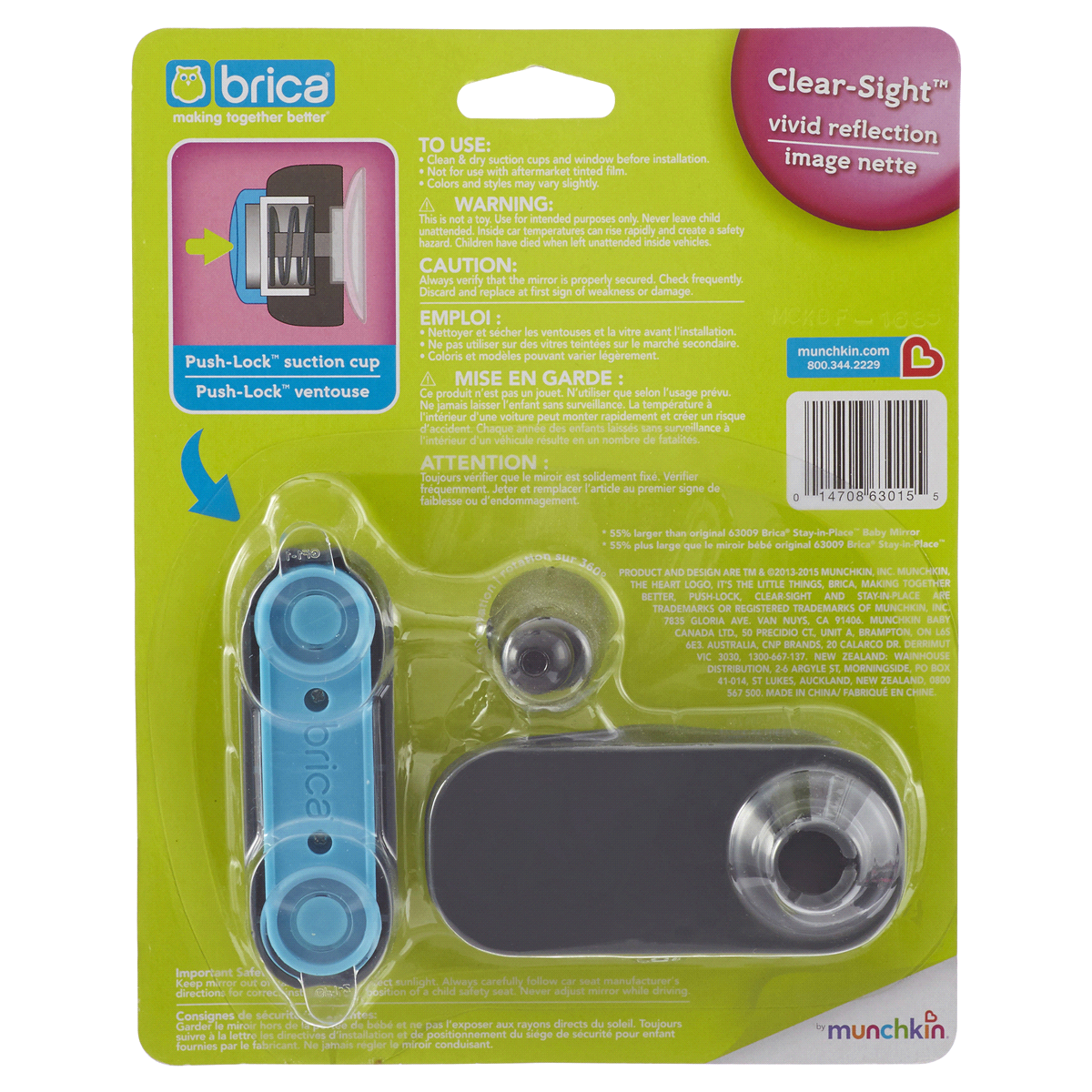 slide 2 of 2, Brica Deluxe Stay-in-Place Mirror for in Car Safety, 1 ct