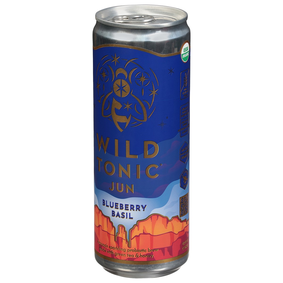 slide 3 of 9, Wild Tonic Blueberry Basil Kombucha 12 fl oz, 12 oz