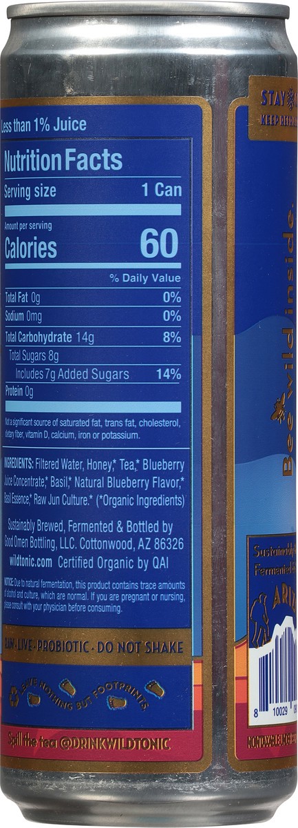 slide 5 of 9, Wild Tonic Blueberry Basil Kombucha 12 fl oz, 12 oz
