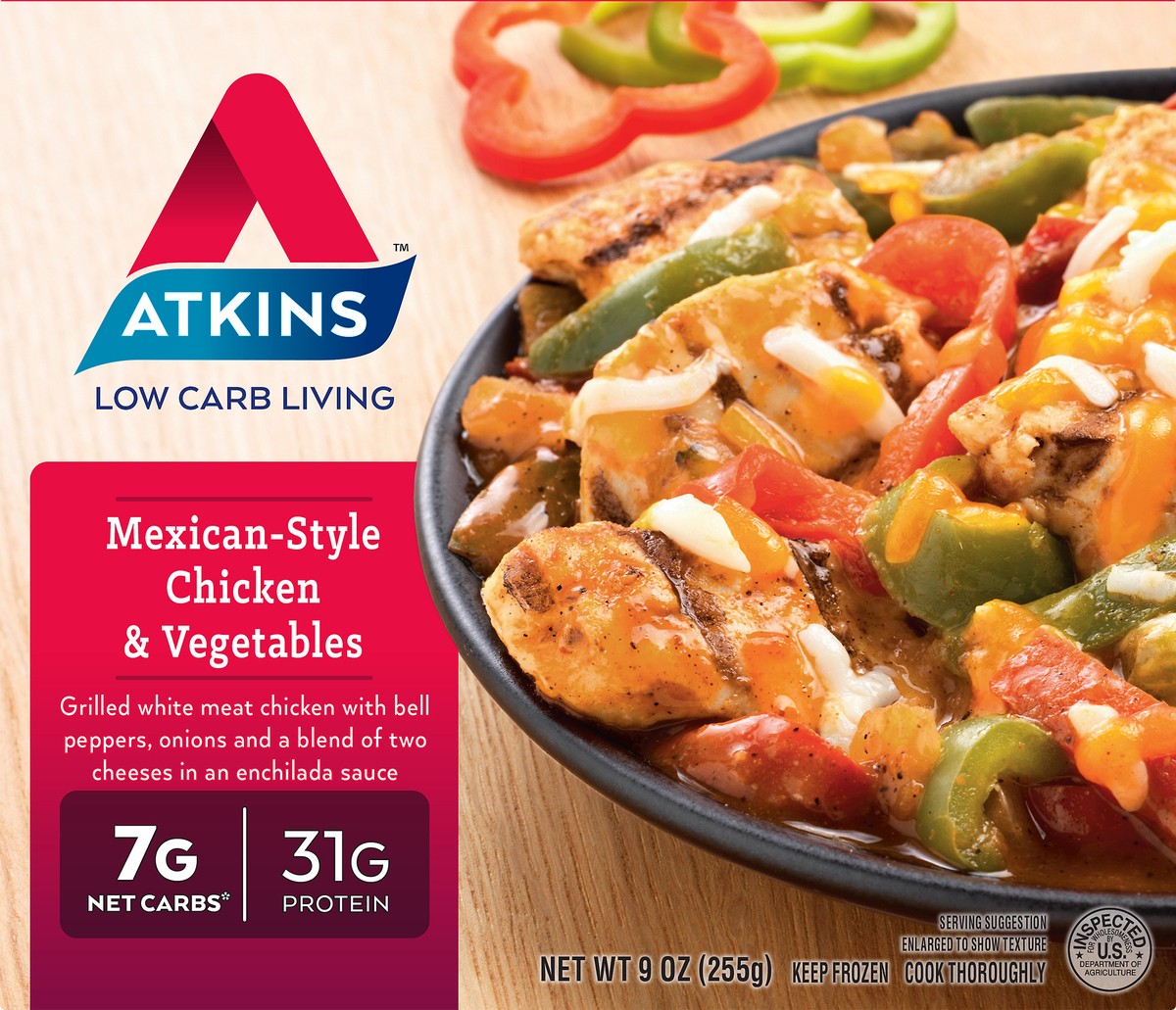 slide 2 of 11, Atkins Chicken & Vegetables, 9 oz