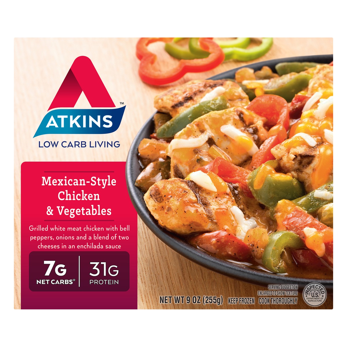 slide 3 of 11, Atkins Chicken & Vegetables, 9 oz