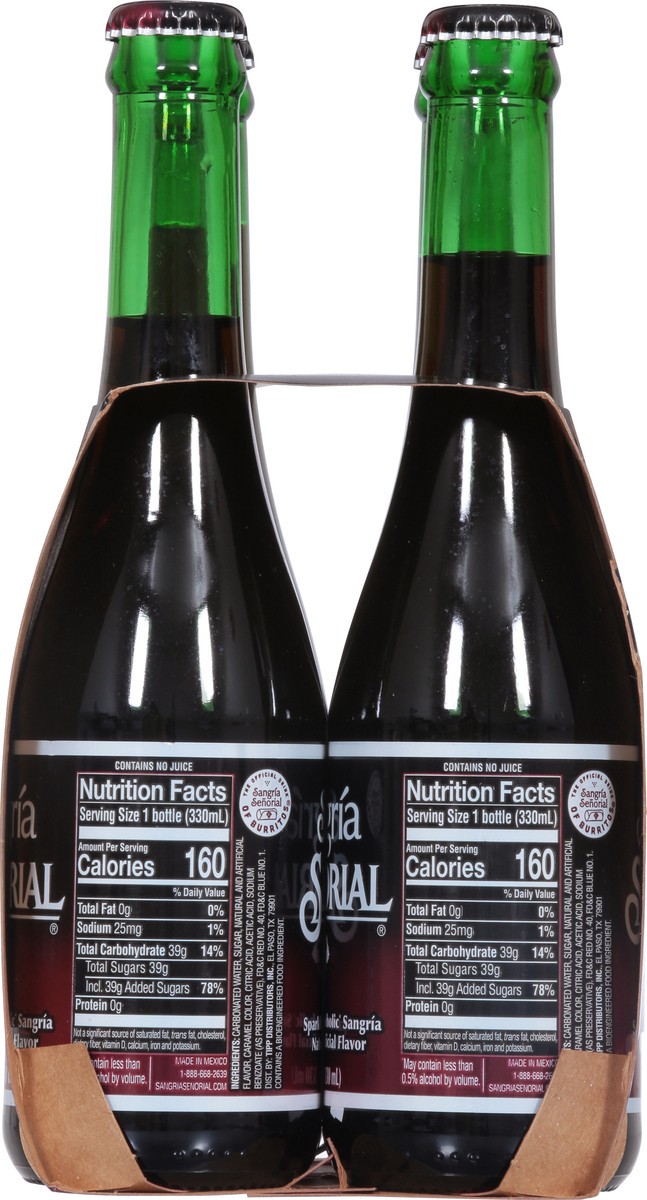 slide 3 of 9, Sangria Senorial Sparkling Non-Alcoholic Sangria - 4 ct, 4 ct; 11.16 fl oz
