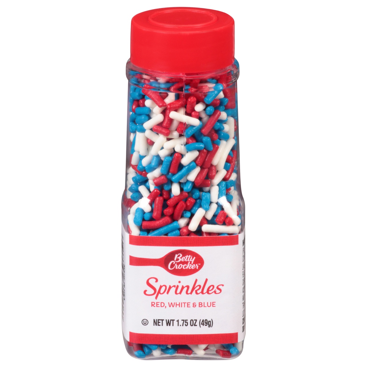 slide 1 of 1, Betty Crocker Red White & Blue SprinklesBottle, 1.75 oz