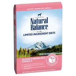 Natural Balance L.I.D. Limited Ingredient Diets Dry Dog Food, 12 lb, Salmon & Brown Rice Formula
